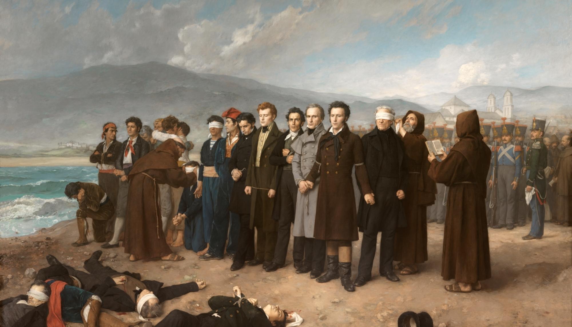 "Fusilamiento del General Torrijos y sus compañeros en las playas de Málaga" (1888) Antonio Gisbert